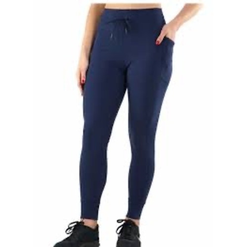 Spyder Active Navy Blue High Waisted Jogger Leggings S Sporty Running Hiking